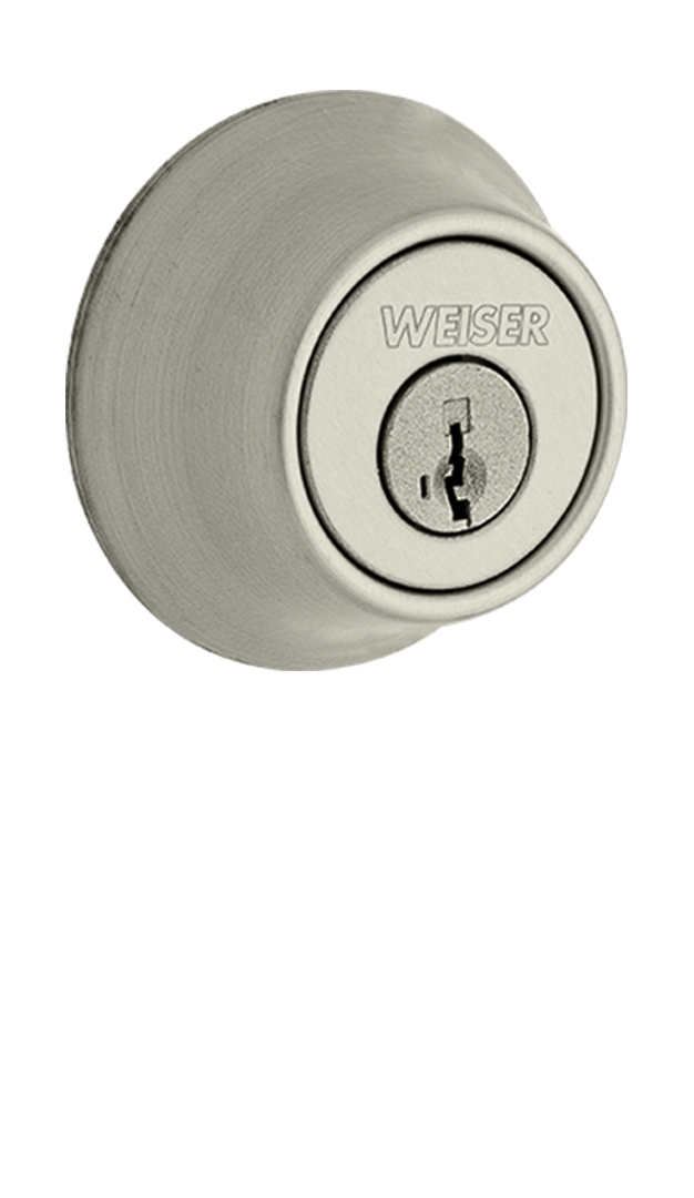 Round Weiser deadbolt lock