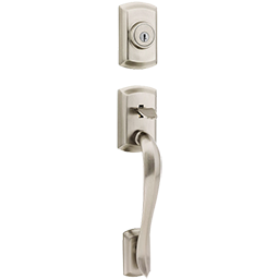 Avalon handleset featuring SmartKey in satin nickel and other handlesets