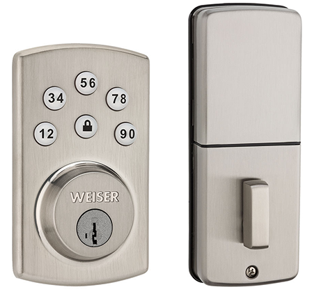 Powerbolt<sup>2</sup> electronic deadbolt in satin nickel